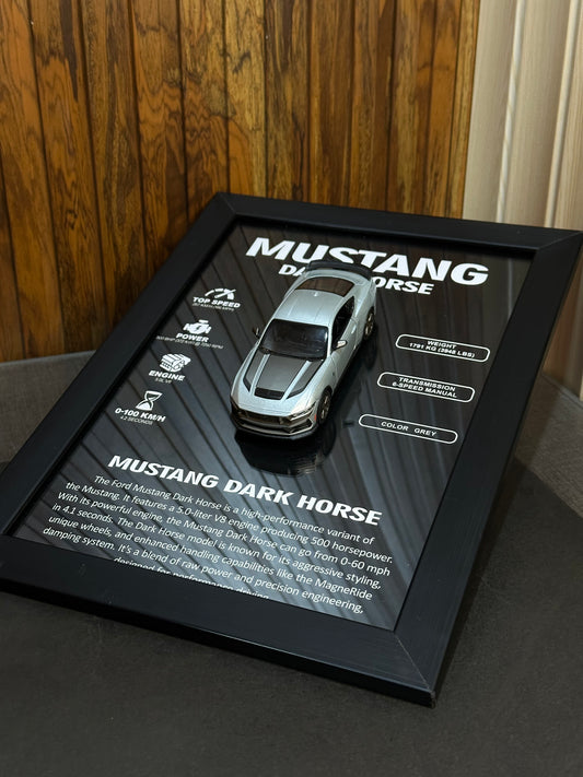 Ford Mustang 3D Diecast Frame – Classic American Muscle for Your Wall