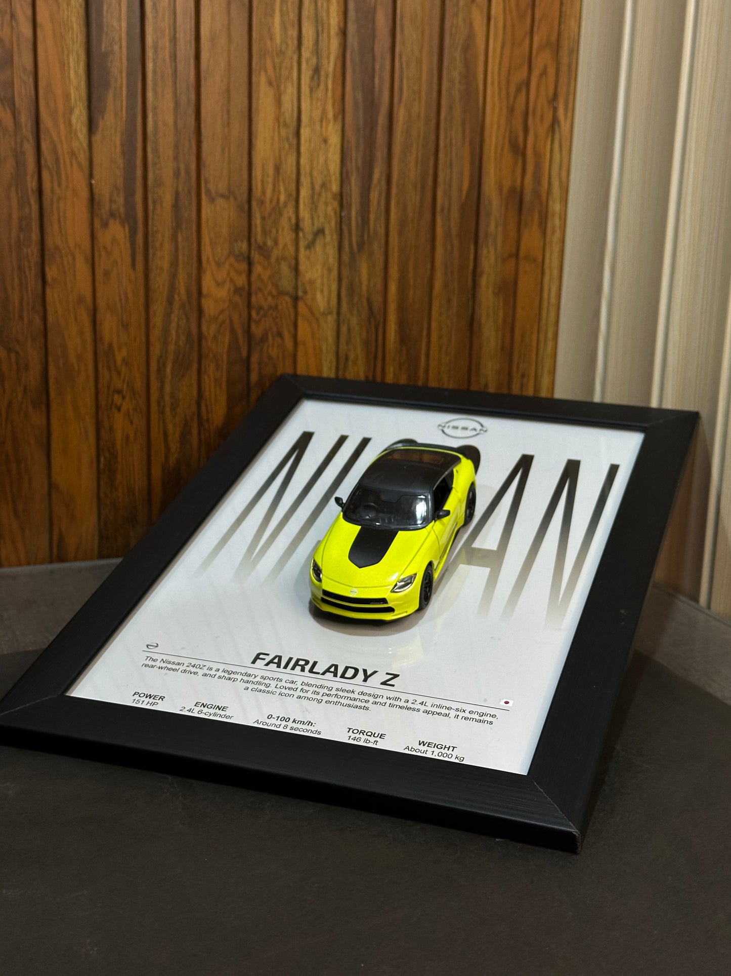 Nissan Fairlady Z 3D Diecast Frame – Power & Precision on Display