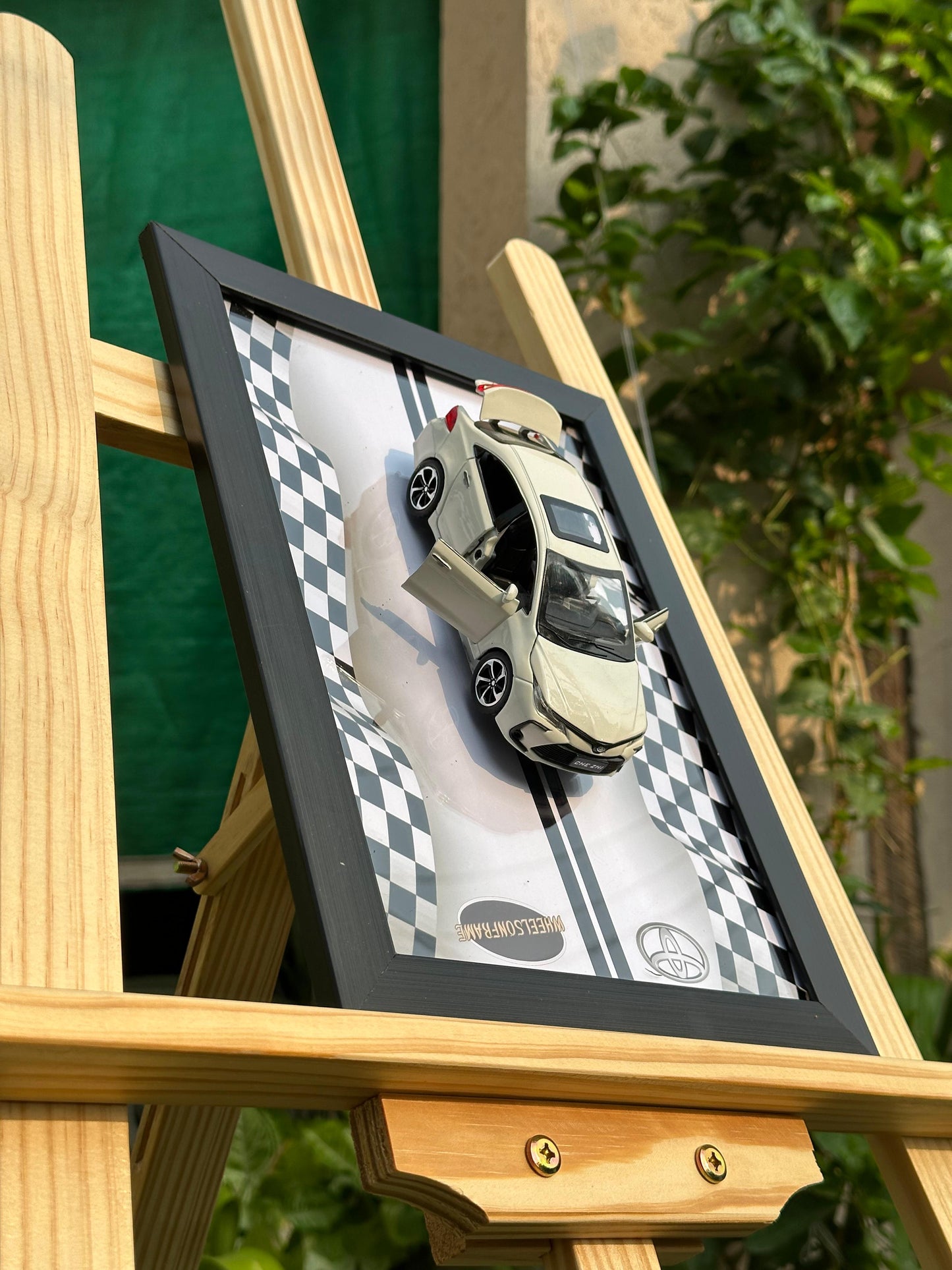 Toyota Diecast 1:32 Car Frame – Racing-Themed Wall Art by Wheels On Frame