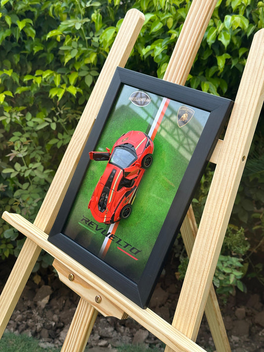 Lamborghini Revuelto 1:32 Premium Diecast Car Frame – Luxury Wall Art