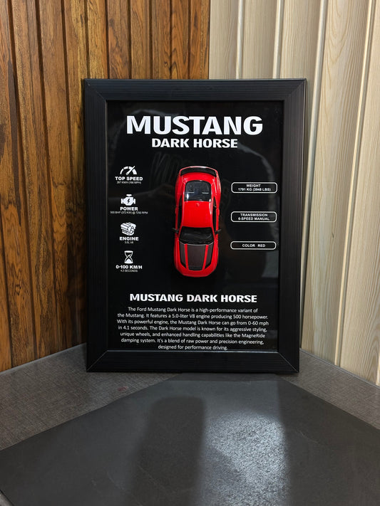 Ford Mustang 3D Diecast Frame – Classic American Muscle for Your Wall