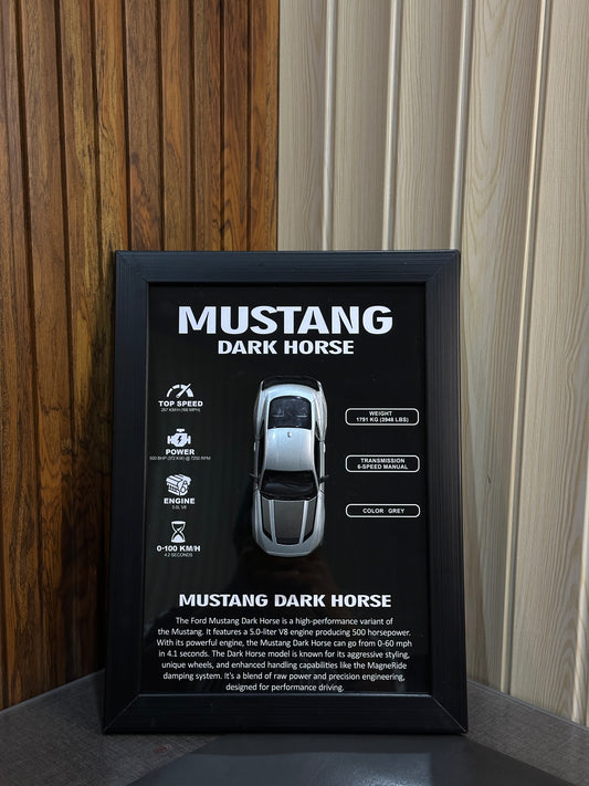 Ford Mustang 3D Diecast Frame – Classic American Muscle for Your Wall