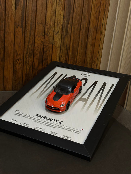 Nissan Fairlady Z 3D Diecast Frame – Power & Precision on Display
