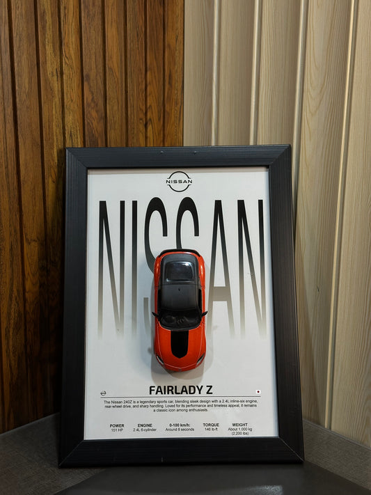 Nissan Fairlady Z 3D Diecast Frame – Power & Precision on Display